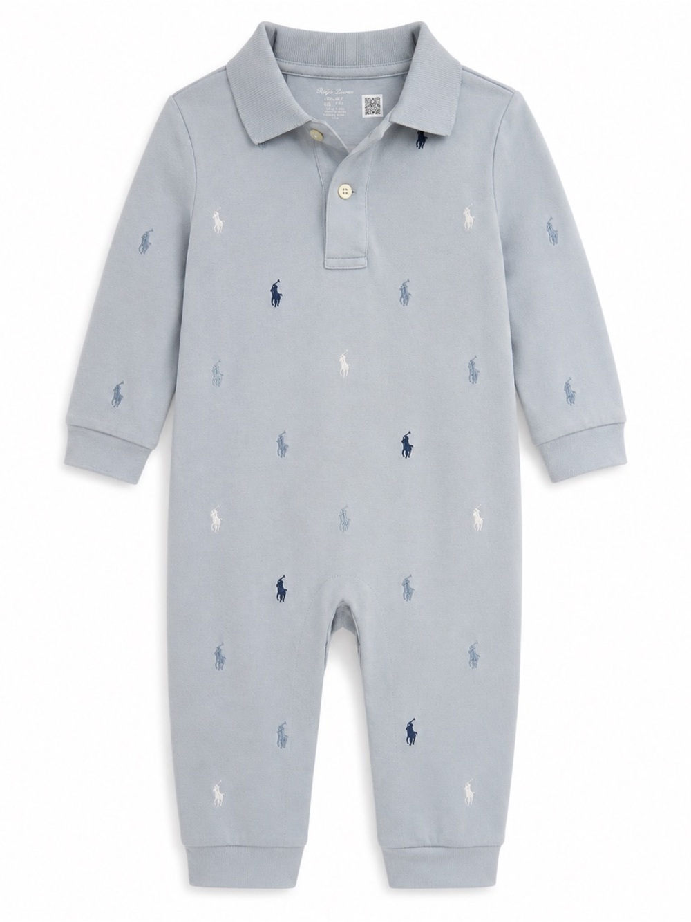 Ralph Lauren Baby Boys' Light Blue Polo One-Piece